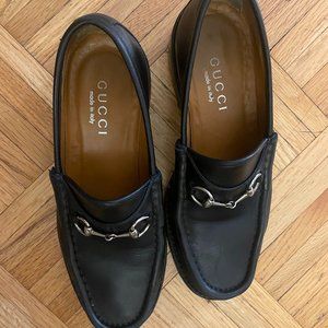 Gucci Loafers (6.5, Women's, Horsebit, Lug Sole, Black)